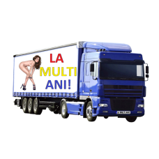 TRUCKLMA1Z camion cu fata sexy si mesajla multi ani  imagine comestibila din zahar 29x20cm